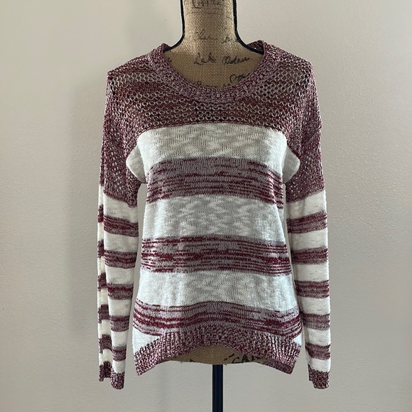 stripe hi-lo sweater - Picture 1 of 6